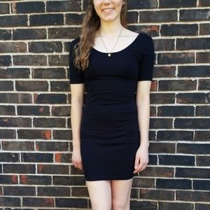 Forever 21 Scoop Back Black Bodycon Dress